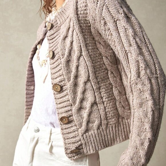 Sweaters - Apricot Boho Women's Loose Fit Long Sleeve Cardigan